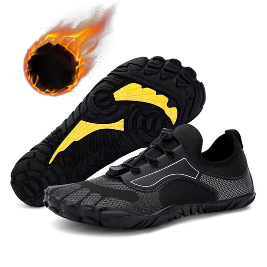 NUMA ZAPATO MINIMALISTA BAREFOOT NEGRO Y AMARILLO