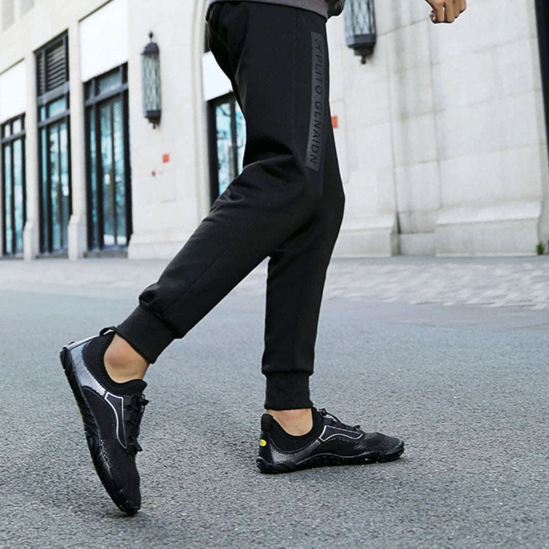 NUMA ZAPATO MINIMALISTA BAREFOOT NEGRO Y AMARILLO