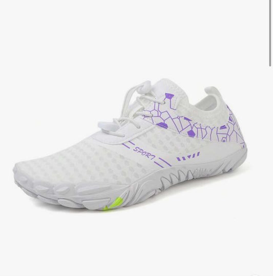 NUMA ZAPATO MINIMALISTA BAREFOOT BLANCO Y MORADO